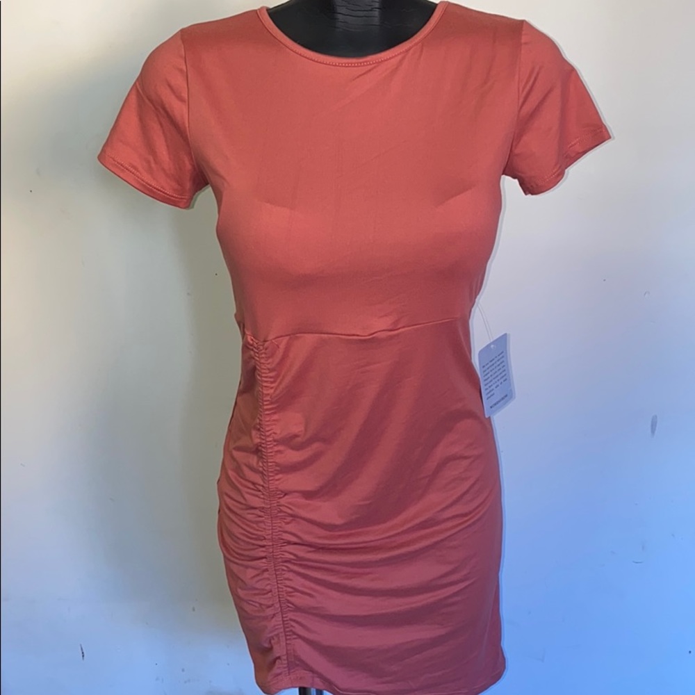 NWT The Vanity Room ruched bodycon dress